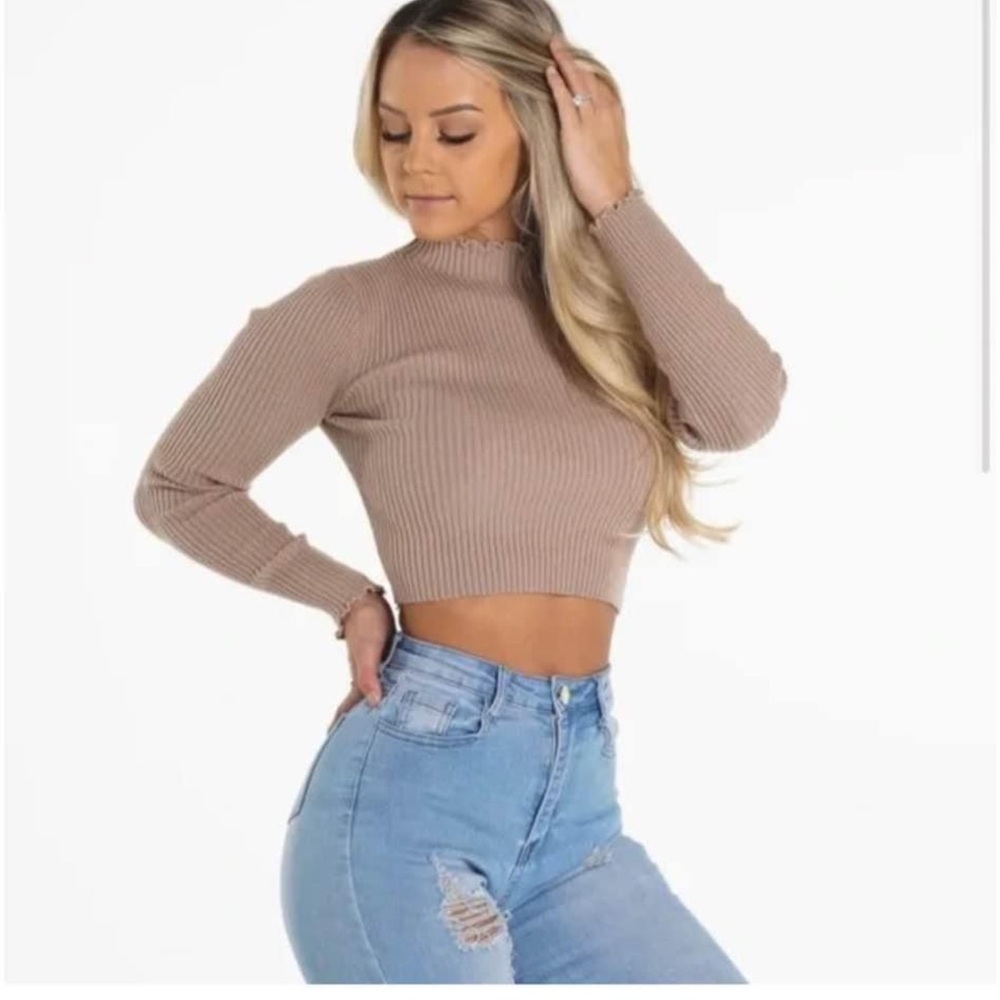 NVGTN Crop Turtleneck Sweater